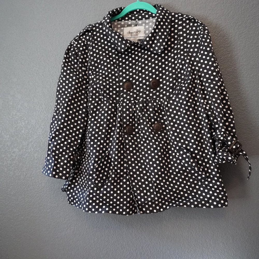American Rag Black Polka Dot Coat / Blazer Size 2x
